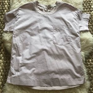 Madewell Lavendar Cotton and Silk Top